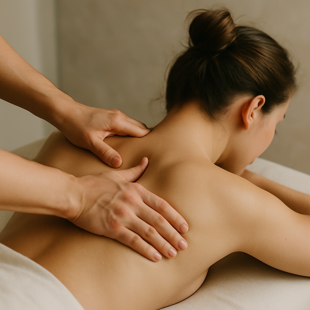 Calm massage therapy scene